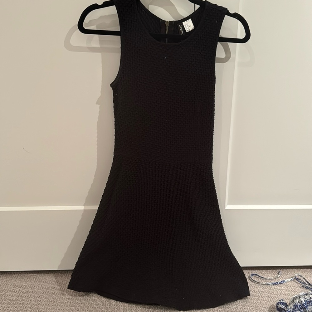 Black dress, and a waffle material